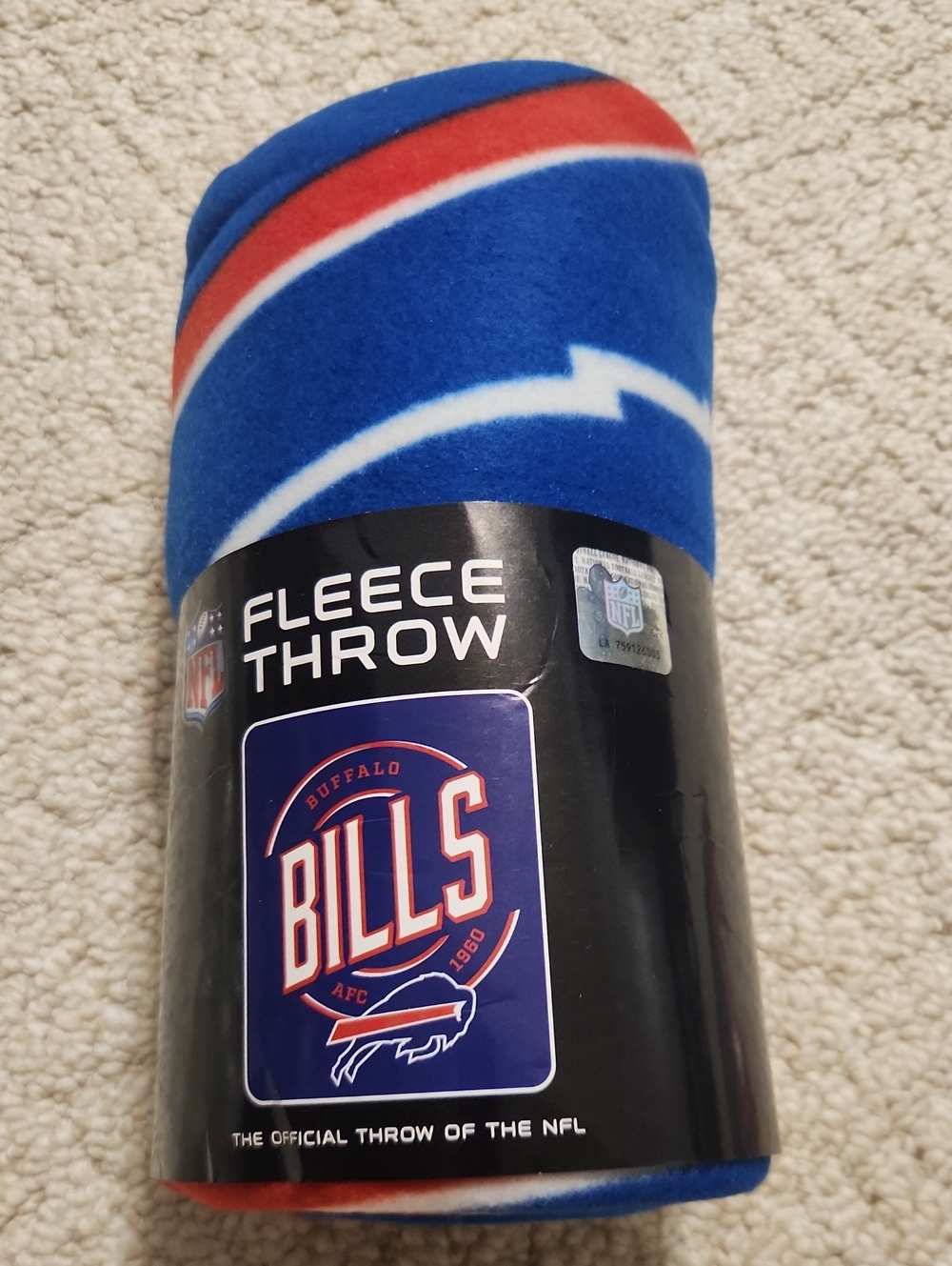 NFL Buffalo Bills Blue Red White Fleece Throw Blanket